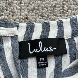Lulus stripped blouse.  NEVER BEEN WORN